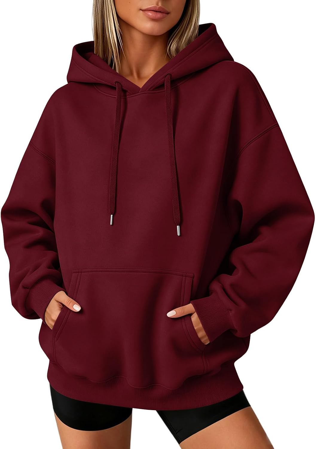 Slakkenreis Oversized Hoodie Women Cozy Fleece Fall Sweatshirts Y2K Hoodies Casual Drawstring Hooded Sweatshirts with Pockets