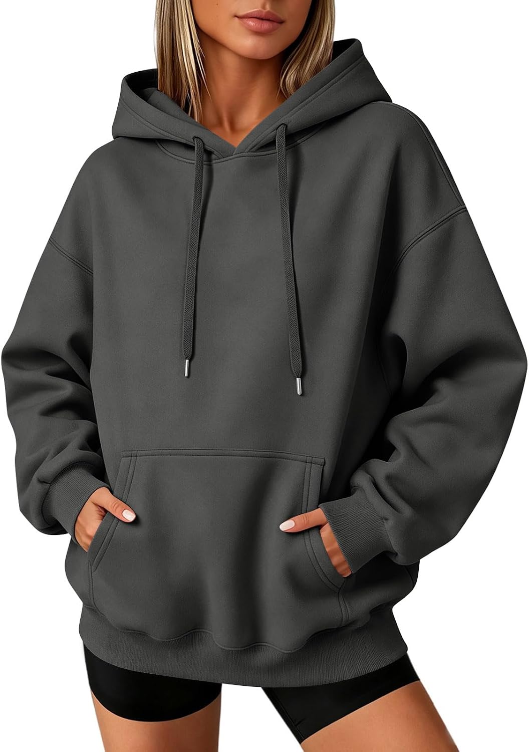 Slakkenreis Oversized Hoodie Women Cozy Fleece Fall Sweatshirts Y2K Hoodies Casual Drawstring Hooded Sweatshirts with Pockets