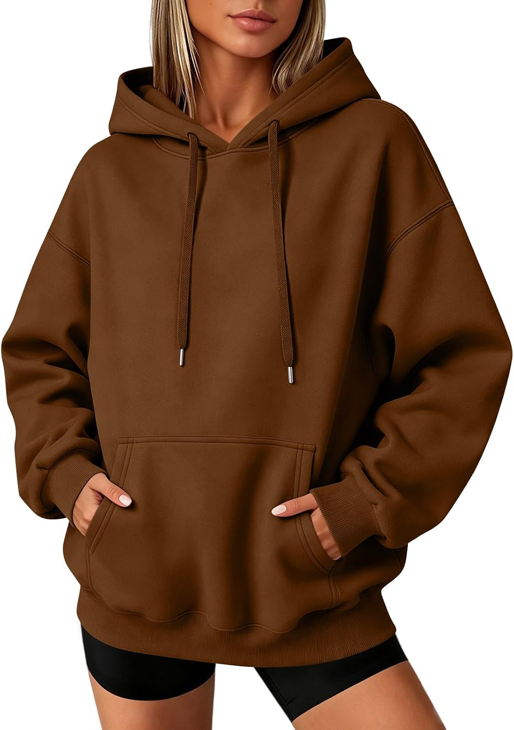 Slakkenreis Oversized Hoodie Women Cozy Fleece Fall Sweatshirts Y2K Hoodies Casual Drawstring Hooded Sweatshirts with Pockets