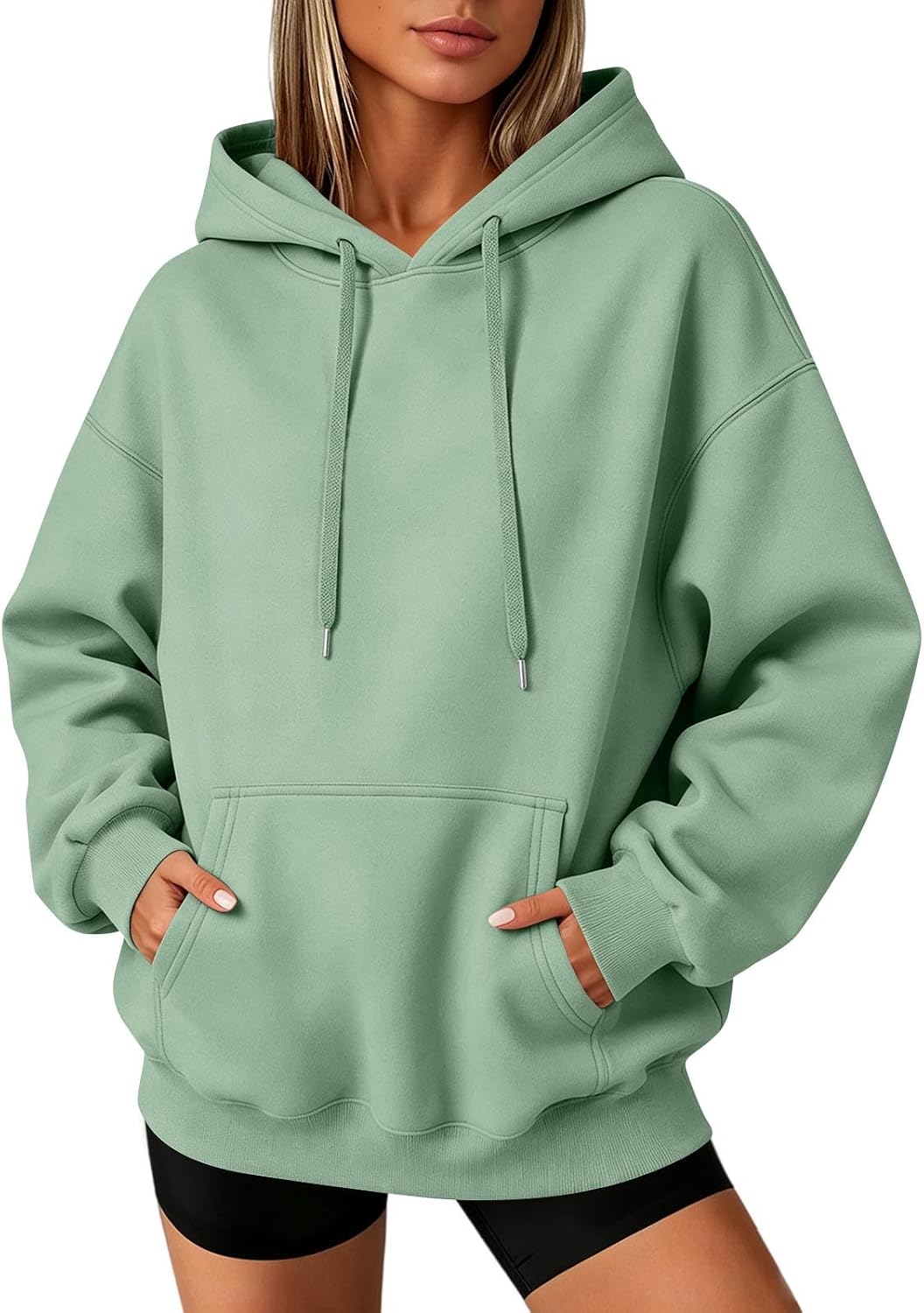 Slakkenreis Oversized Hoodie Women Cozy Fleece Fall Sweatshirts Y2K Hoodies Casual Drawstring Hooded Sweatshirts with Pockets