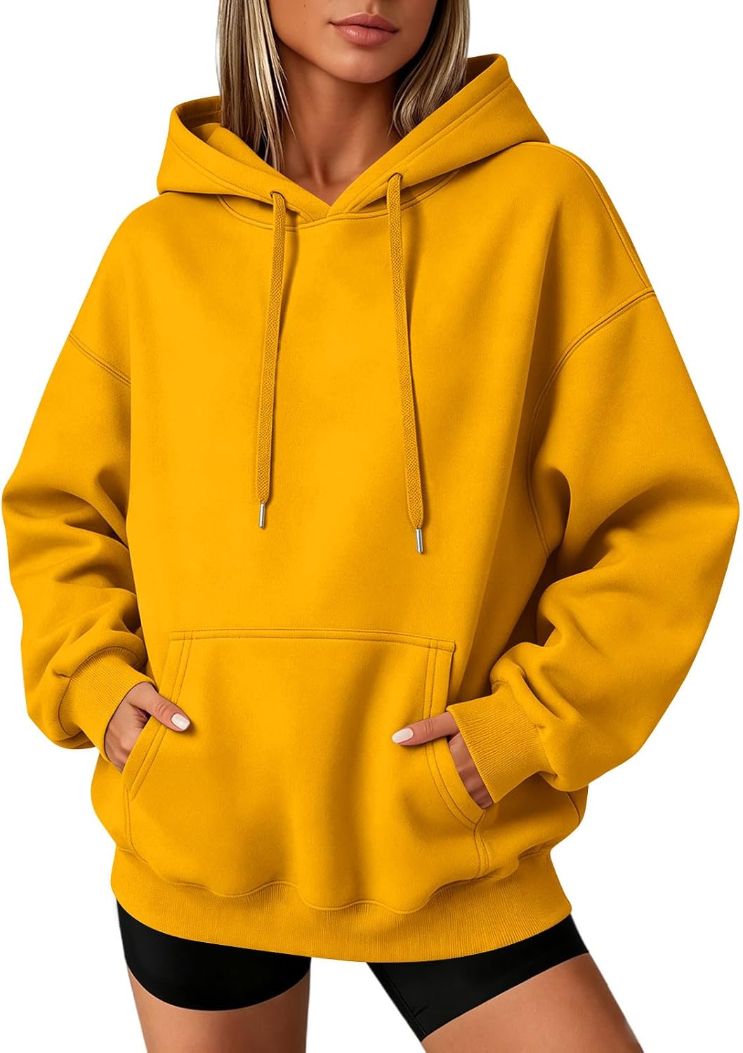 Slakkenreis Oversized Hoodie Women Cozy Fleece Fall Sweatshirts Y2K Hoodies Casual Drawstring Hooded Sweatshirts with Pockets