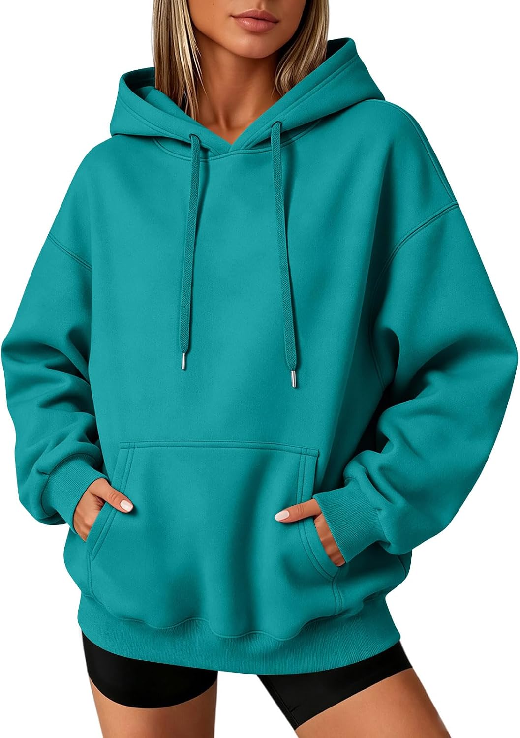 Slakkenreis Oversized Hoodie Women Cozy Fleece Fall Sweatshirts Y2K Hoodies Casual Drawstring Hooded Sweatshirts with Pockets