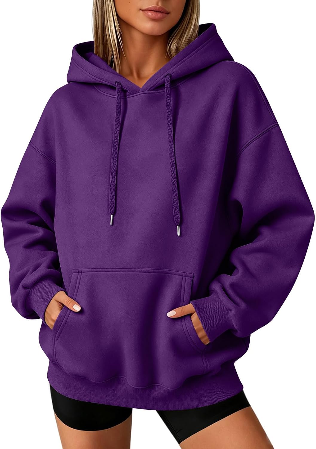 Slakkenreis Oversized Hoodie Women Cozy Fleece Fall Sweatshirts Y2K Hoodies Casual Drawstring Hooded Sweatshirts with Pockets
