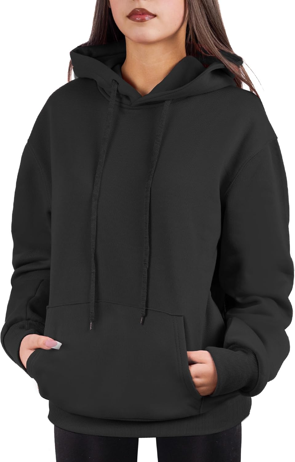 Cloud Essentials Oversized Pullover Hoodie for Women Soft Fleece Cotton Blend, Cozy Everyday Sweatshirt