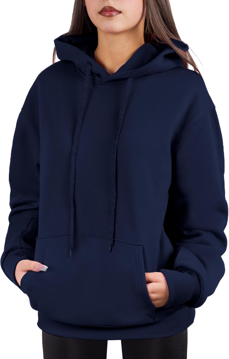 Cloud Essentials Oversized Pullover Hoodie for Women Soft Fleece Cotton Blend, Cozy Everyday Sweatshirt