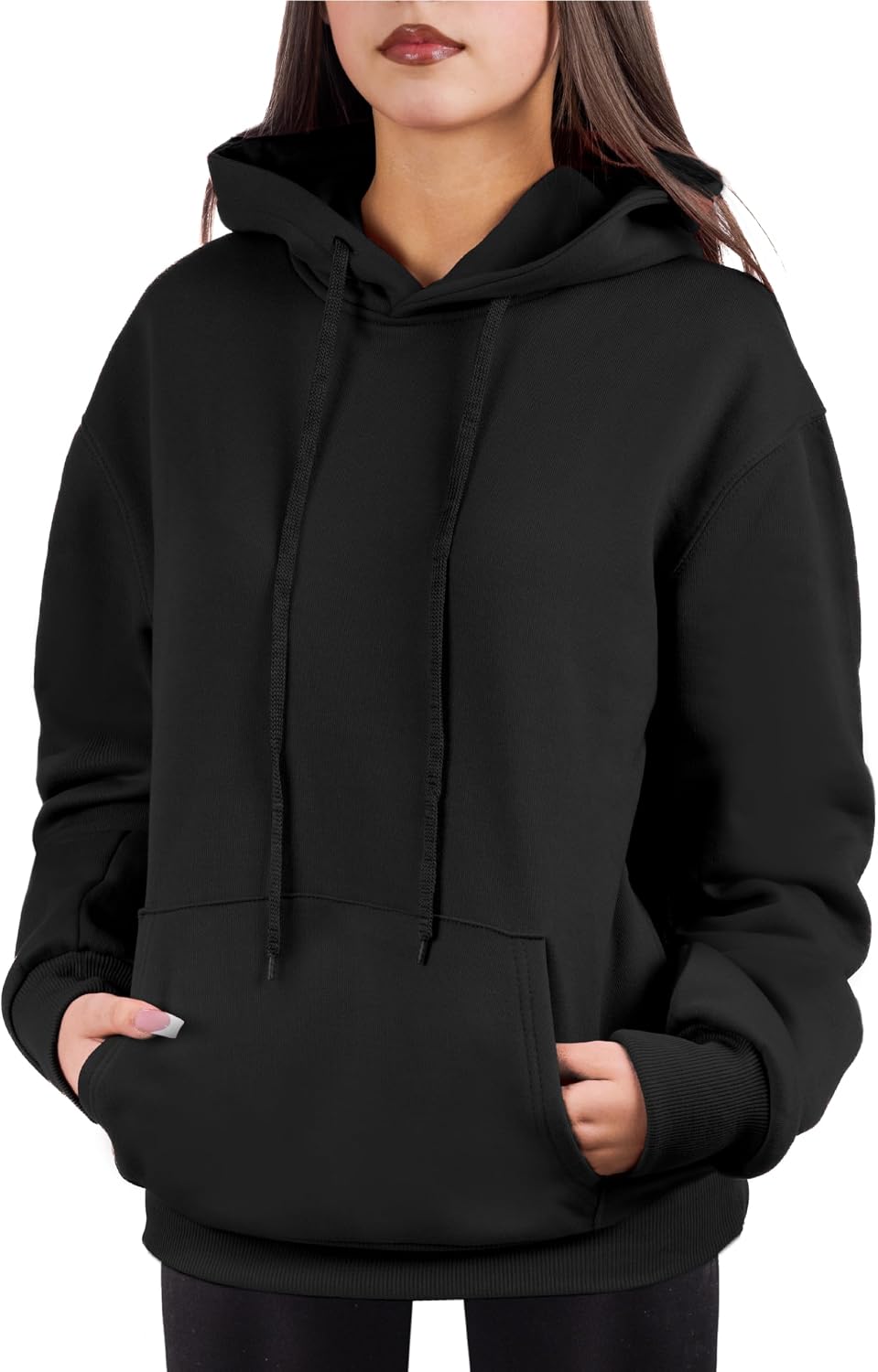 Cloud Essentials Oversized Pullover Hoodie for Women Soft Fleece Cotton Blend, Cozy Everyday Sweatshirt