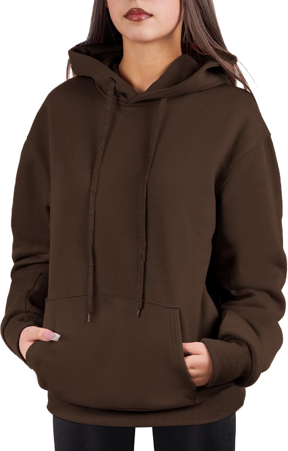 Cloud Essentials Oversized Pullover Hoodie for Women Soft Fleece Cotton Blend, Cozy Everyday Sweatshirt