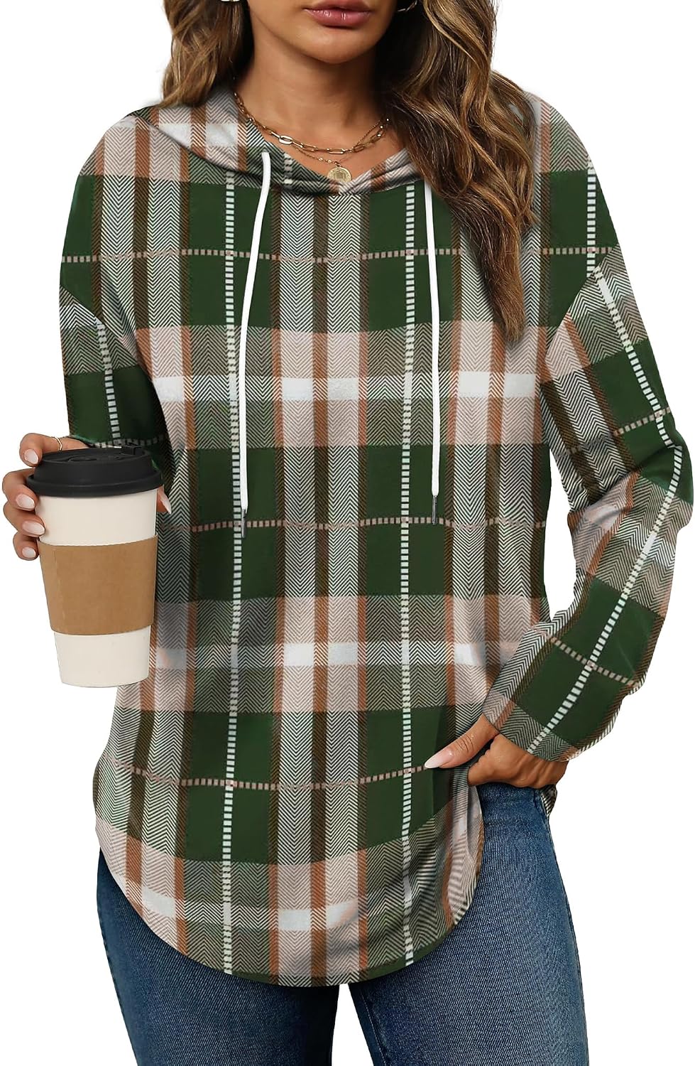 Bofell Hoodies for Women Long Sleeve Shirts Fall Clothes 2026 Outfits Crewneck Sweatshirts Winter Fashion Clothing