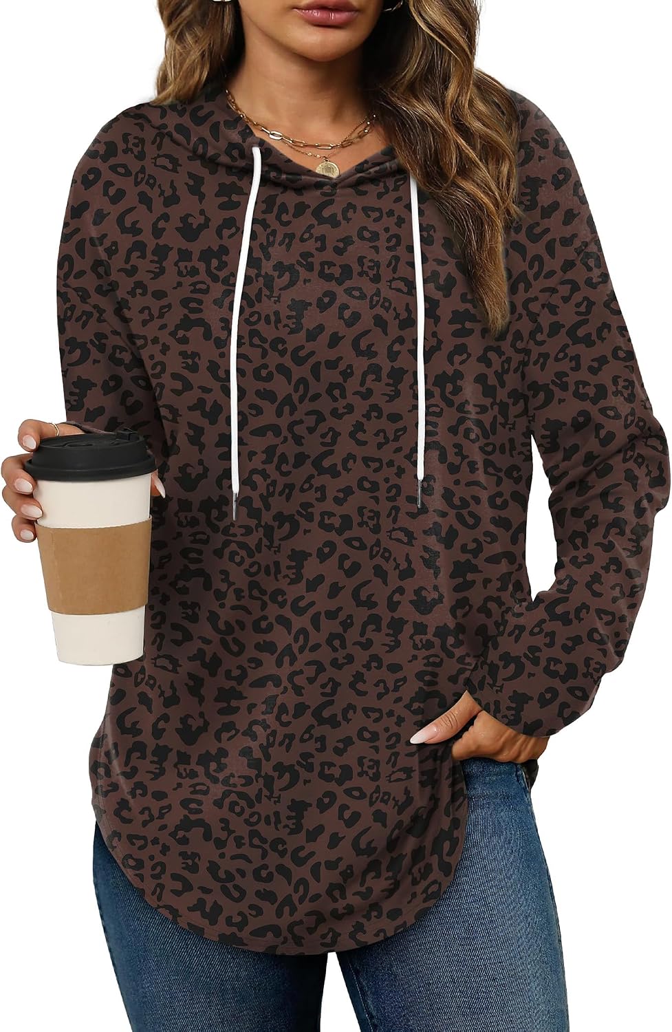 Bofell Hoodies for Women Long Sleeve Shirts Fall Clothes 2026 Outfits Crewneck Sweatshirts Winter Fashion Clothing