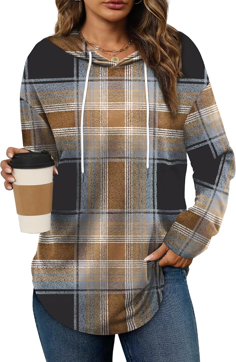 Bofell Hoodies for Women Long Sleeve Shirts Fall Clothes 2026 Outfits Crewneck Sweatshirts Winter Fashion Clothing