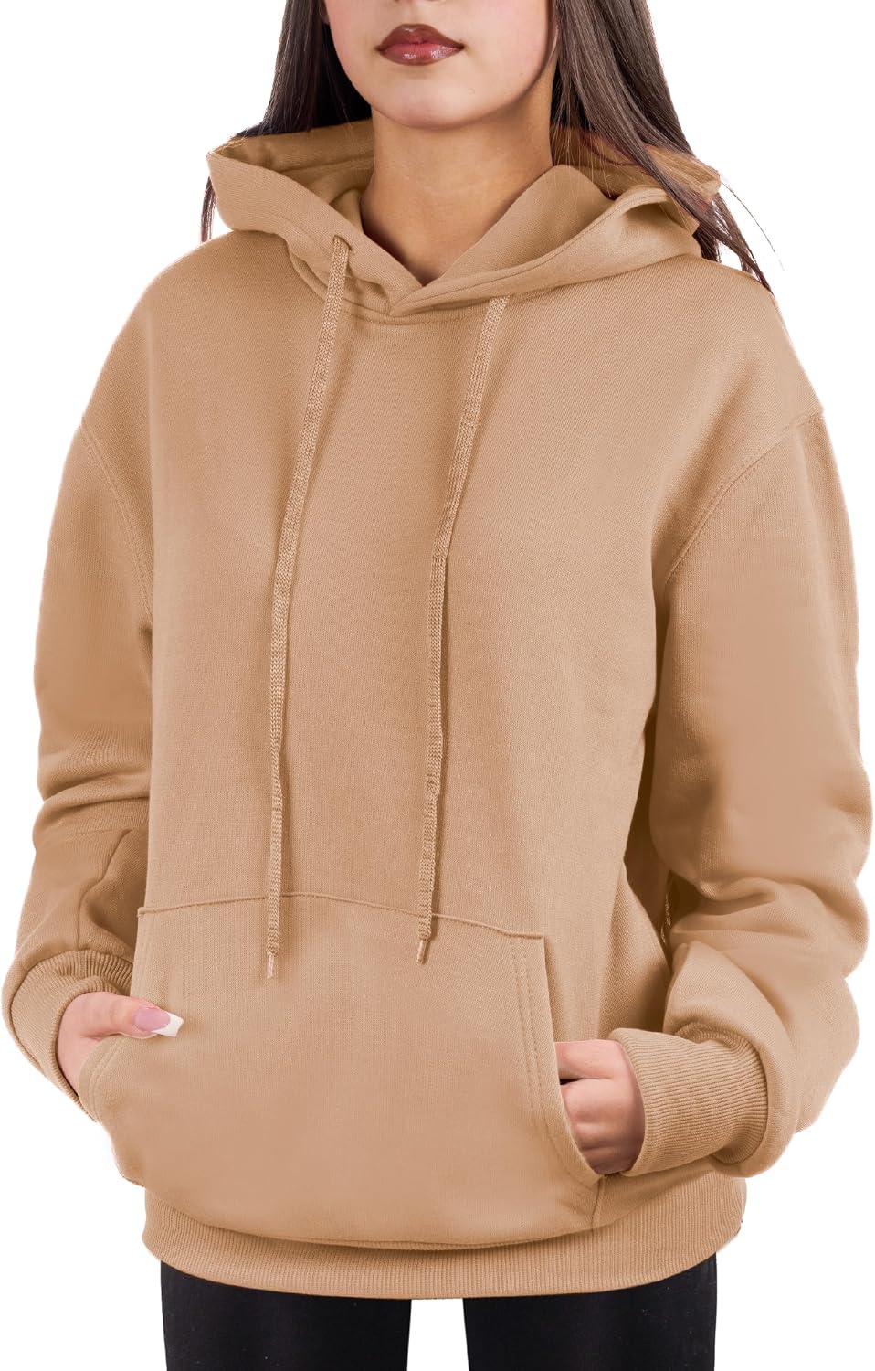 Cloud Essentials Oversized Pullover Hoodie for Women Soft Fleece Cotton Blend, Cozy Everyday Sweatshirt