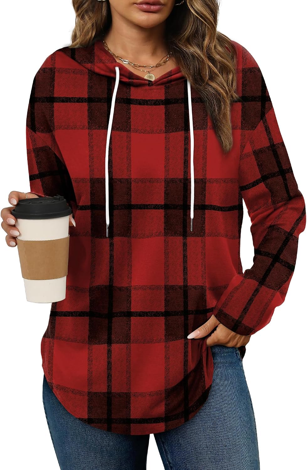 Bofell Hoodies for Women Long Sleeve Shirts Fall Clothes 2026 Outfits Crewneck Sweatshirts Winter Fashion Clothing
