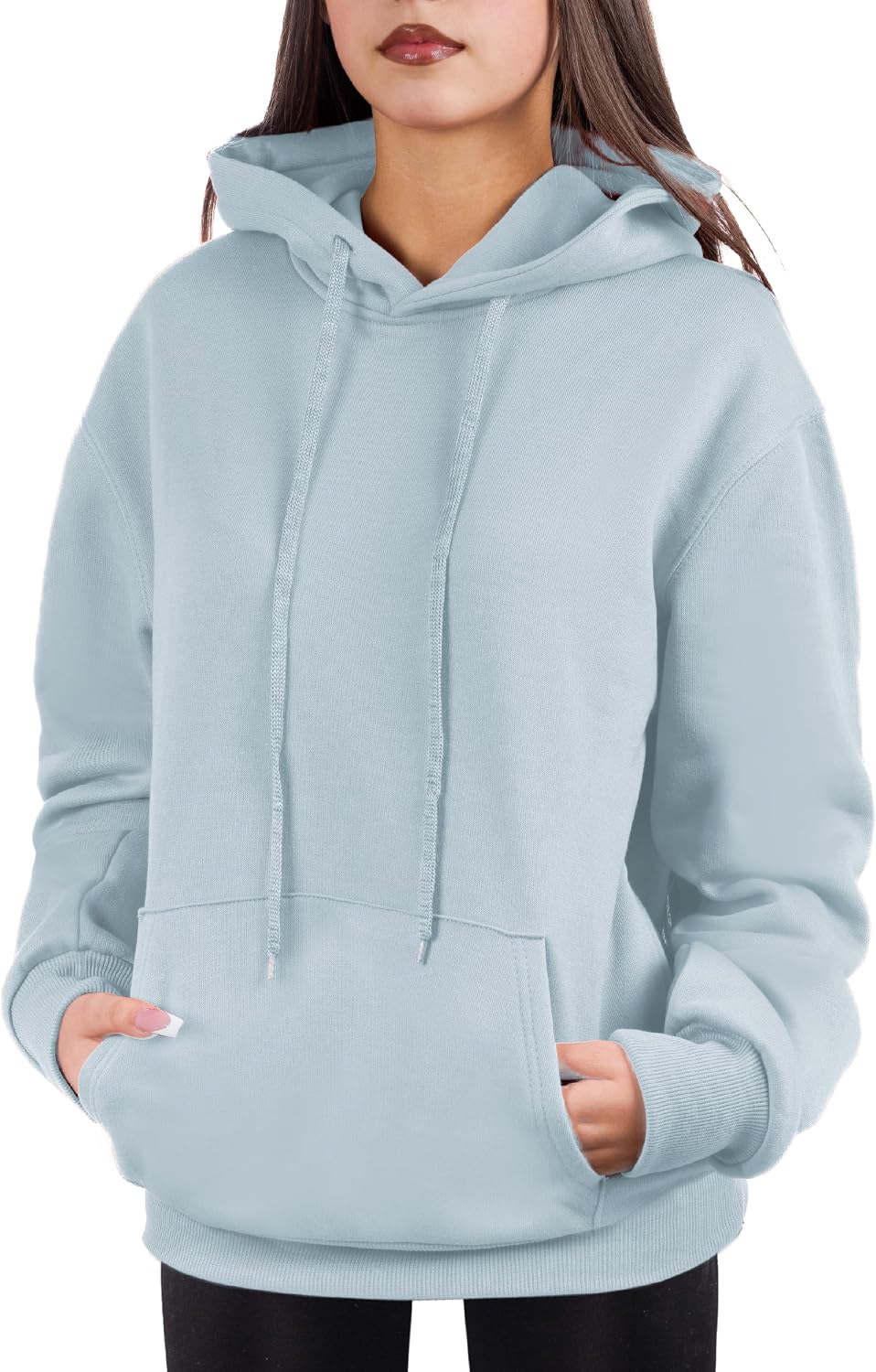 Cloud Essentials Oversized Pullover Hoodie for Women Soft Fleece Cotton Blend, Cozy Everyday Sweatshirt