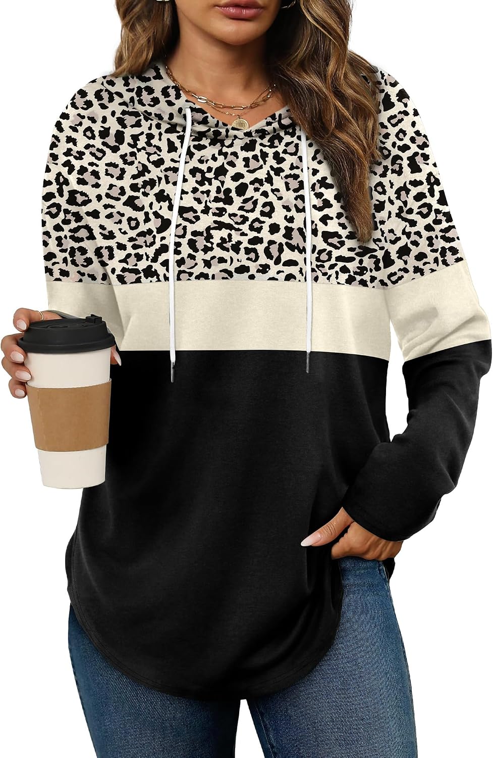 Bofell Hoodies for Women Long Sleeve Shirts Fall Clothes 2026 Outfits Crewneck Sweatshirts Winter Fashion Clothing
