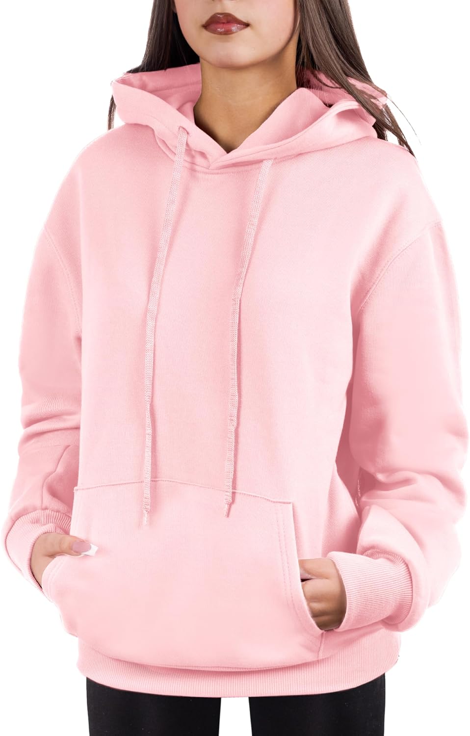 Cloud Essentials Oversized Pullover Hoodie for Women Soft Fleece Cotton Blend, Cozy Everyday Sweatshirt