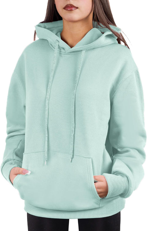 Cloud Essentials Oversized Pullover Hoodie for Women Soft Fleece Cotton Blend, Cozy Everyday Sweatshirt