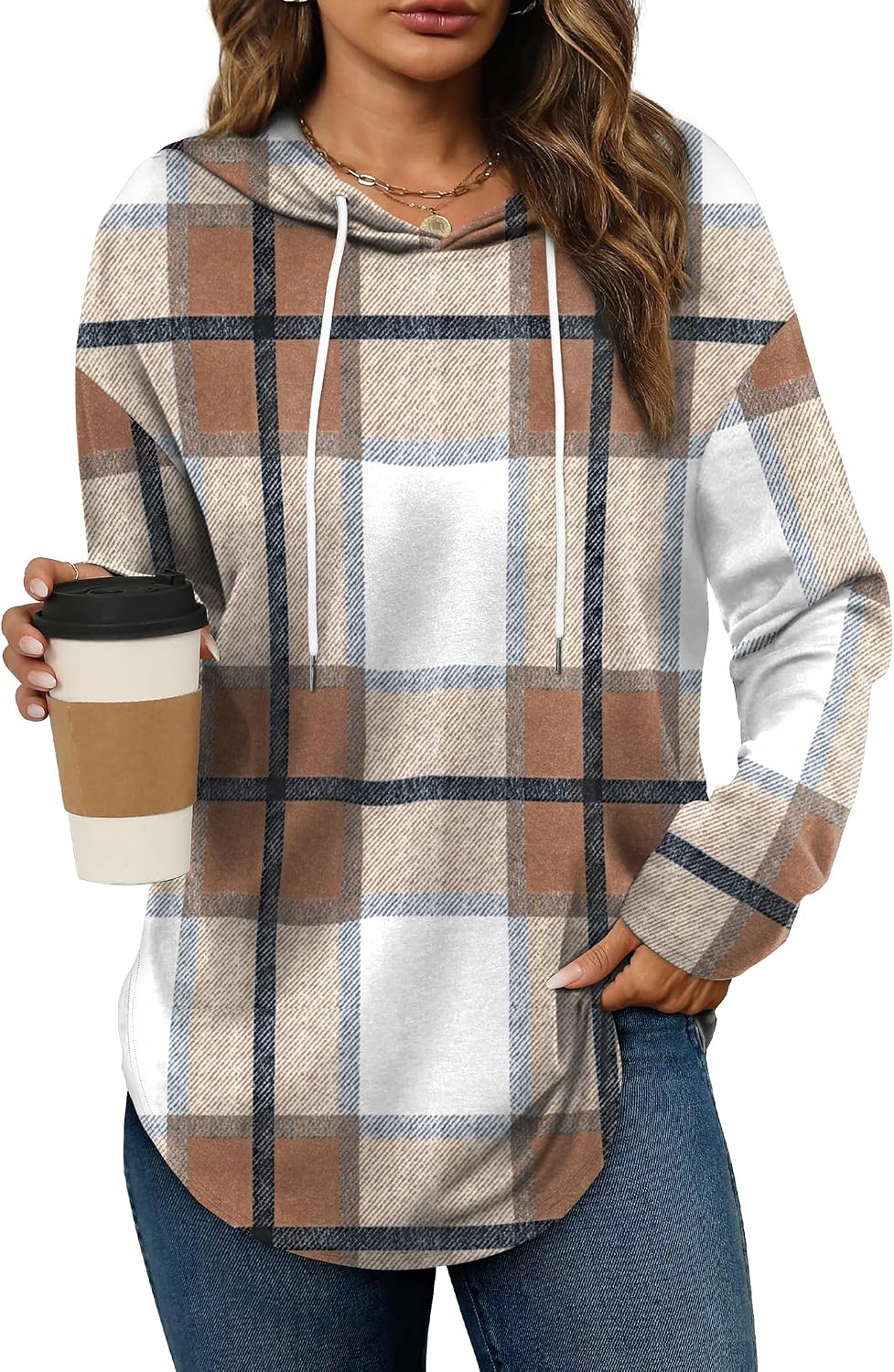 Bofell Hoodies for Women Long Sleeve Shirts Fall Clothes 2026 Outfits Crewneck Sweatshirts Winter Fashion Clothing