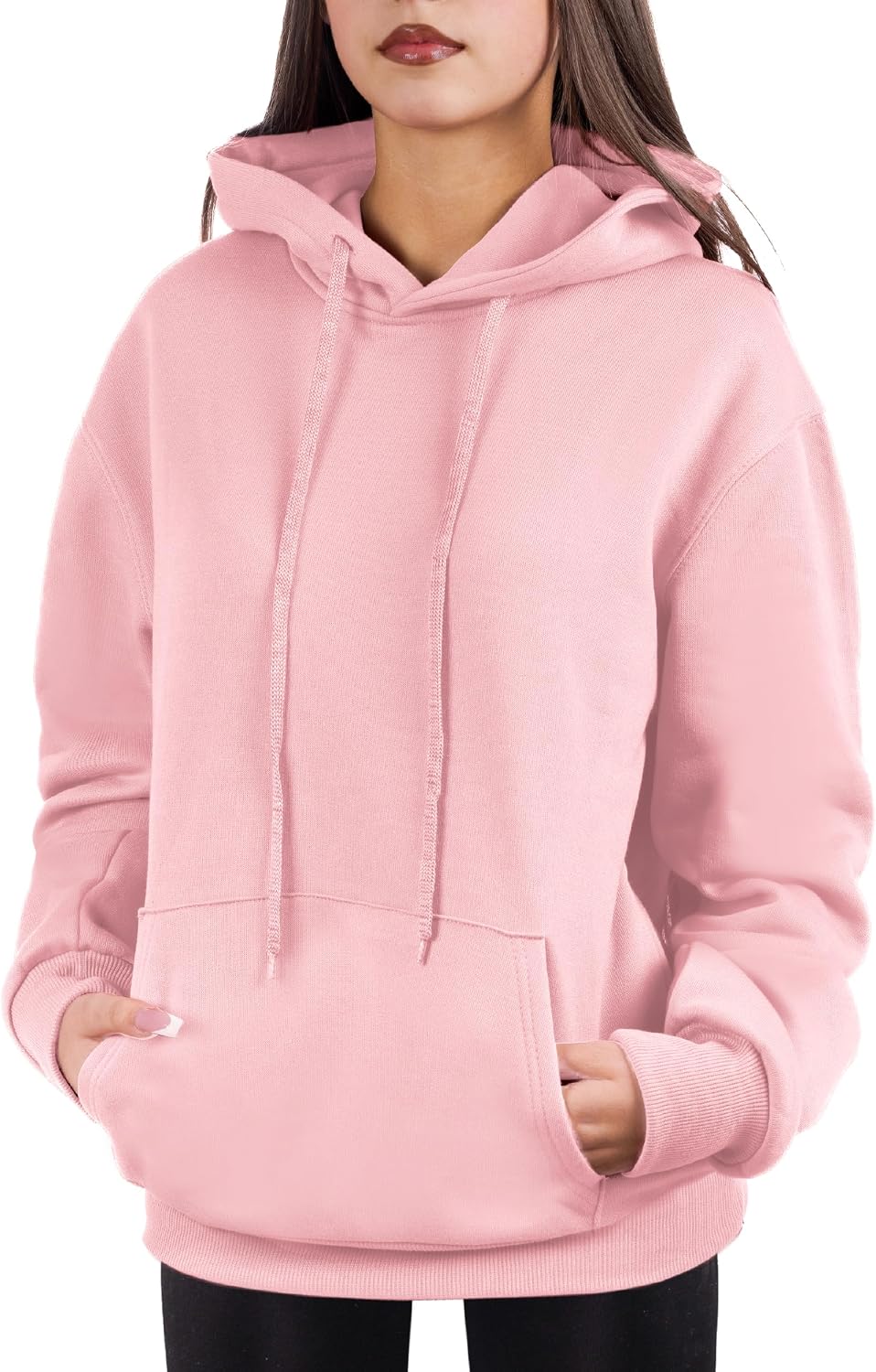 Cloud Essentials Oversized Pullover Hoodie for Women Soft Fleece Cotton Blend, Cozy Everyday Sweatshirt