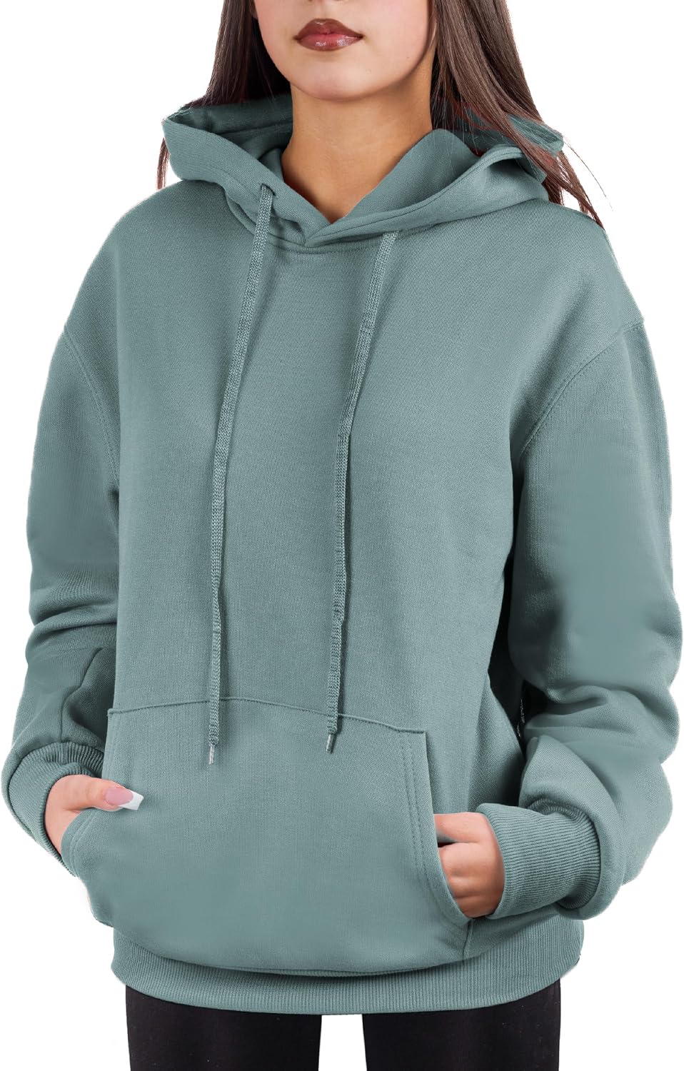 Cloud Essentials Oversized Pullover Hoodie for Women Soft Fleece Cotton Blend, Cozy Everyday Sweatshirt