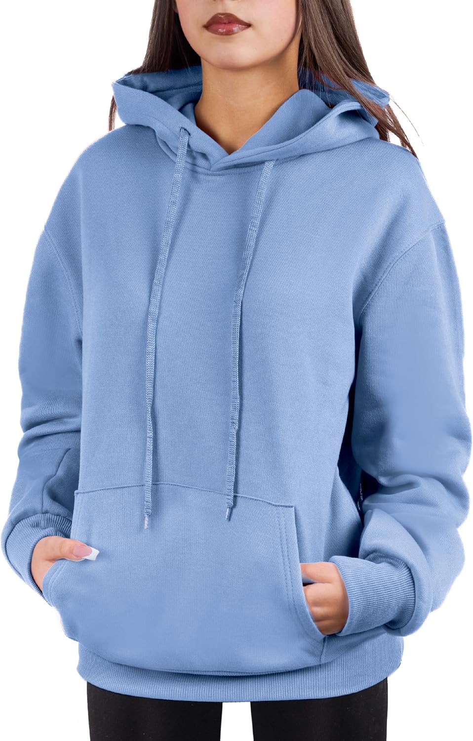 Cloud Essentials Oversized Pullover Hoodie for Women Soft Fleece Cotton Blend, Cozy Everyday Sweatshirt