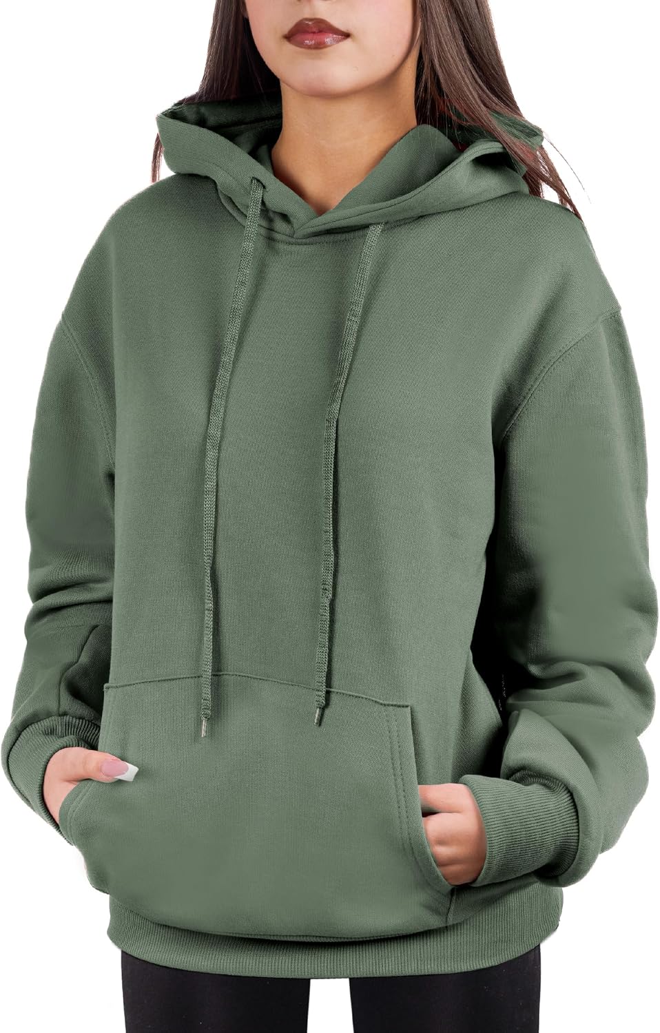 Cloud Essentials Oversized Pullover Hoodie for Women Soft Fleece Cotton Blend, Cozy Everyday Sweatshirt