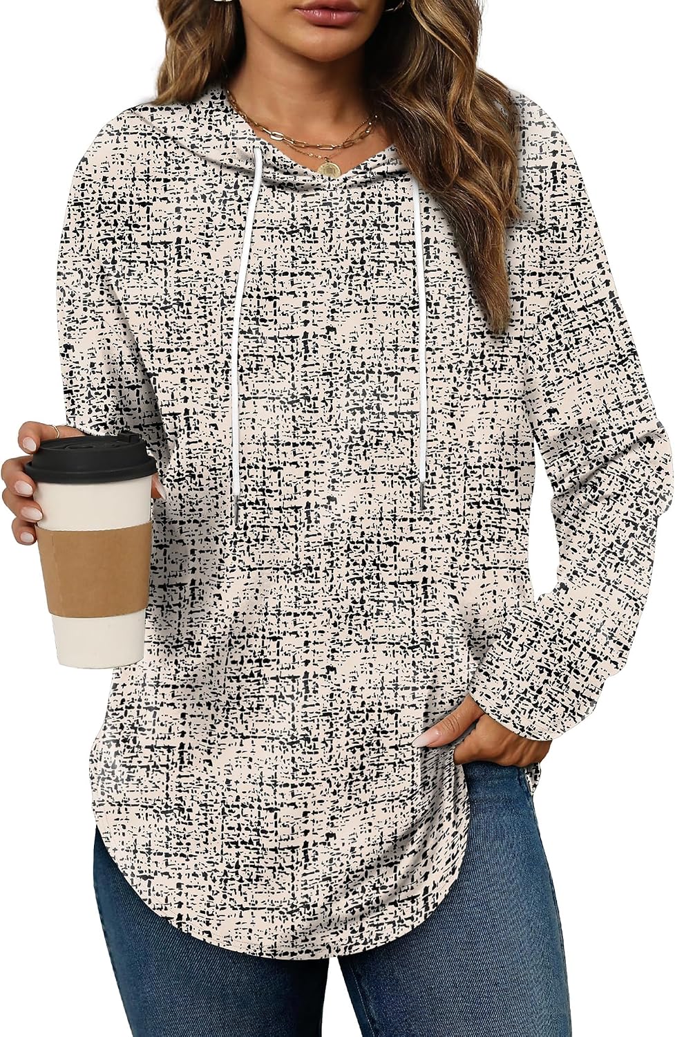 Bofell Hoodies for Women Long Sleeve Shirts Fall Clothes 2026 Outfits Crewneck Sweatshirts Winter Fashion Clothing